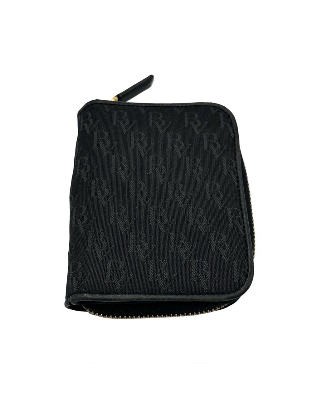 Bottega Veneta Black Canvas & Leather Signature Logo Wallet